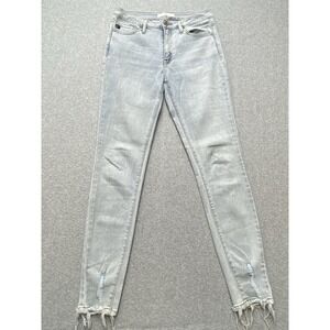 KanCan Womens Jeans 30x30 Light Wash Skinny Raw Hem Stretch Hight Rise‎ Tag 9x28